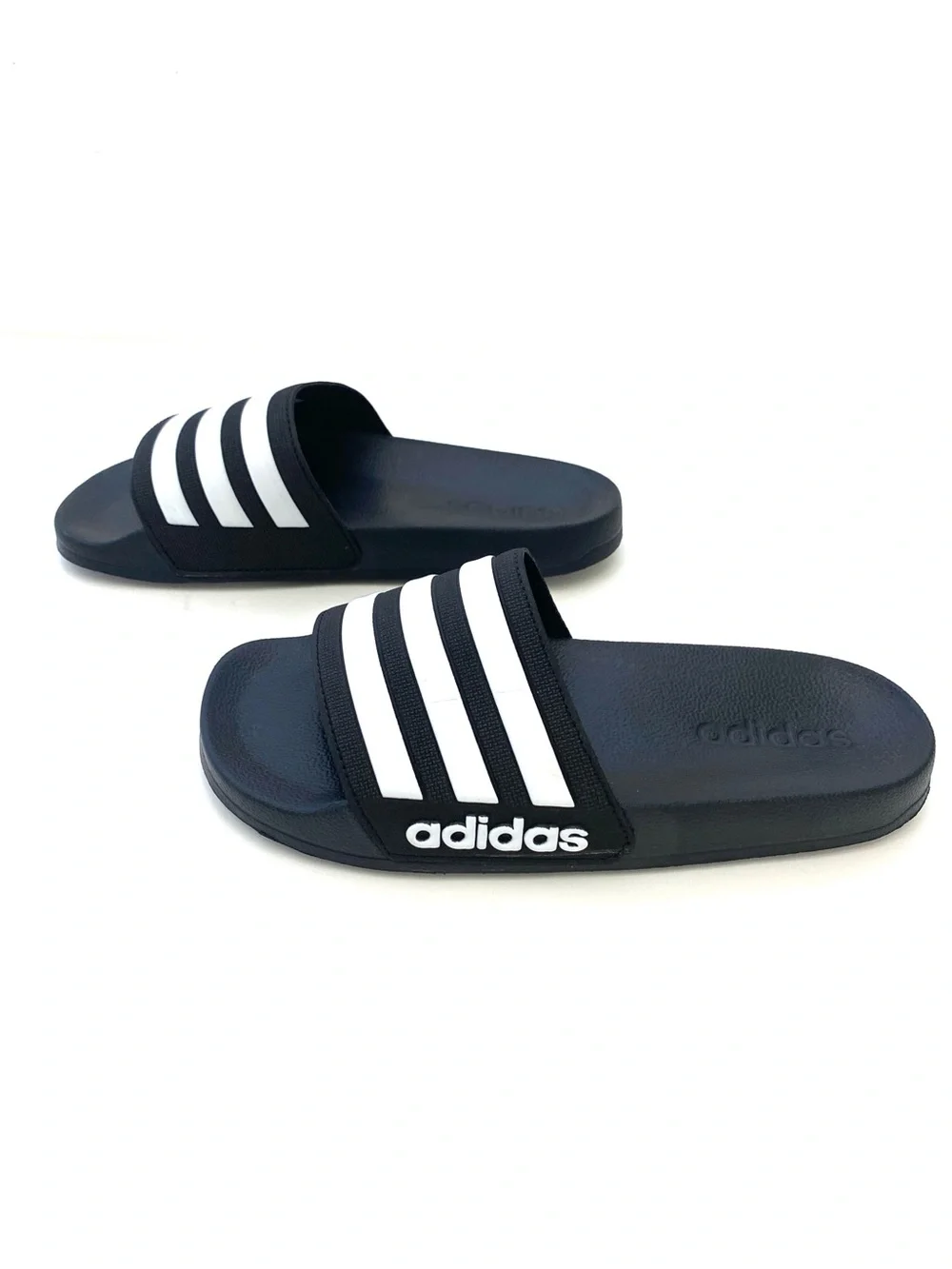 Adidas Youth Blue/White Adilette Shower Slides Sz 4